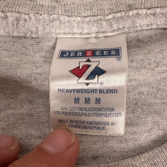 Jerzees Heavyweight Blend Graphic Short Sleeved T-Shirt Size M - Picture 3 of 5